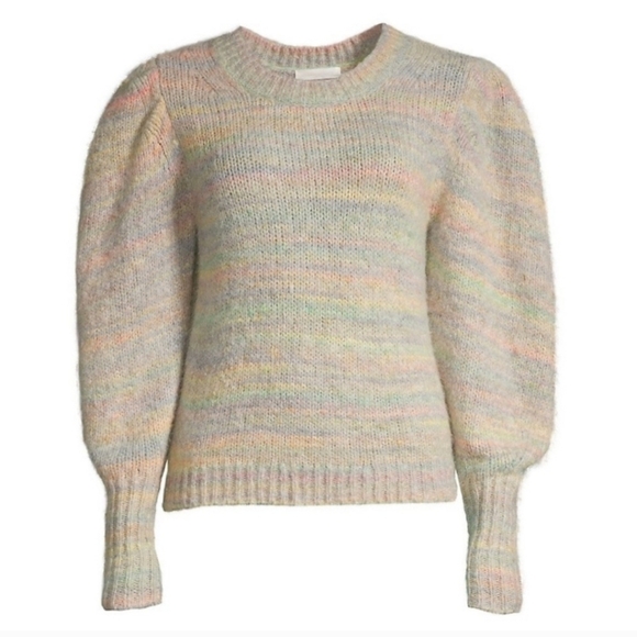 LoveShackFancy Aquarius Wool Blend Rainbow Sweater - Picture 2 of 14